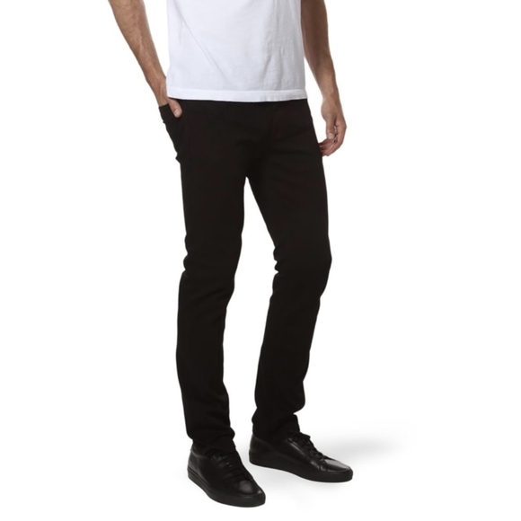 Mott & Bow Slim Jay Stretch Denim Black W30 L30 - Picture 1 of 9